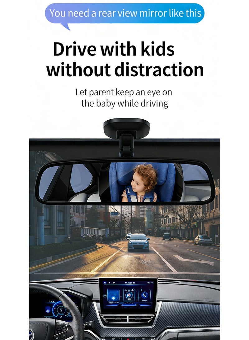 مرآة مرآة المراقبة للأطفال في مقعد الأمان للأطفال، مرآة مراقبة الأطفال داخل السيارة، مرآة المراقبة للأطفال في السيارة، مرآة مساعدة للمرآة الخلفية - Image 4